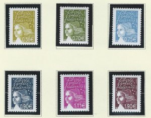 France  mnh  sc #  2952-2957