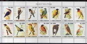 St Thomas & Prince Islands 2007 Birds perf sheetlet c...