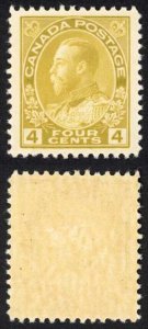 Canada SG249a 4c Yellow ochre Superb M/M (HM) Unitrade Cat 70