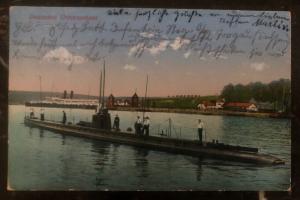 1914 Kiel Germany Feldpost Picture Postcard Cover German U Boat To Winsen