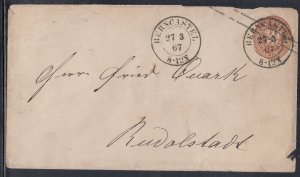 Berncastel - March 1867 Domestic 3 S Stationary Cover