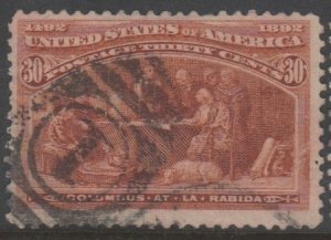 U.S. Scott Scott #239 Columbian Stamp - Used Single