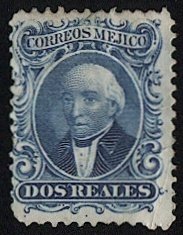 MEXICO 1864 Sc 15a 2 Real Hidalgo Mint H w/o district name