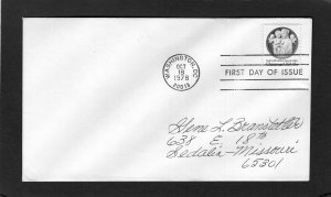 1768 Christmas, FDC no cachet addressed