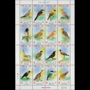 OMAN 2002 - Scott# 442 Sheet-Birds NH