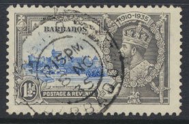 Barbados  SG 242 SC# 187 Used  Silver Jubilee 1935  see details and scans