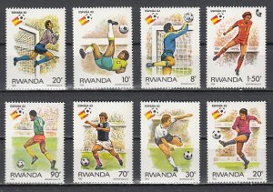 Rwanda, Scott cat. 1095-1102. World Cup Soccer issue.