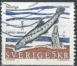 Sweden Sc. #1869 (used) 5k spined loach (1991)