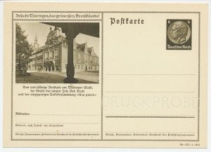 Druckprobe - Postal stationery Germany Johann Sebastian Bach - Arnstadt