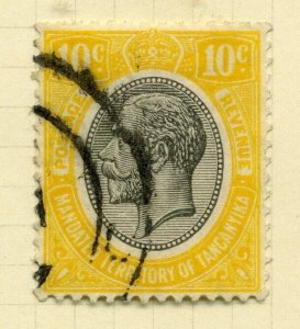 TANGANYIKA;  1927 early  GV issue fine used 10c. value, Shade