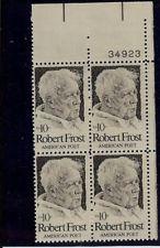 SCOTT # 1526 ROBERT FROST PLATE BLOCK MINT NEVER HINGED GEM QUALITY