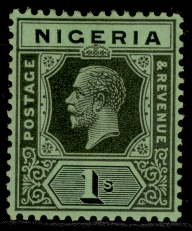 NIGERIA GV SG26, 1s black/emerald, M MINT.