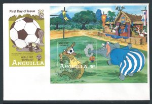 Anguilla #501 (SS FDC) Disney - Espana '82 - Soccer