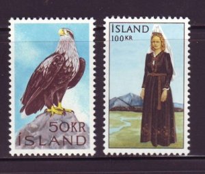 Iceland Sc 378-379 1965 Eagle Costume stamps mint NH