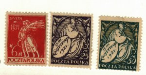 Poland #159, 161-2 MH