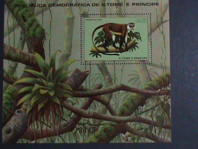 ST.THOMAS-1981- SC#604 CERCOPITHECUS MONA-MONKEY MNH S/S-WE SHIP TO WORLD WIDE