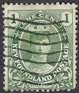 Newfoundland #104 1¢ Queen Mary (1911). Very good centering.