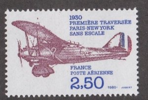 France # C52, 1st Non-stop Paris to New York, Mint NH