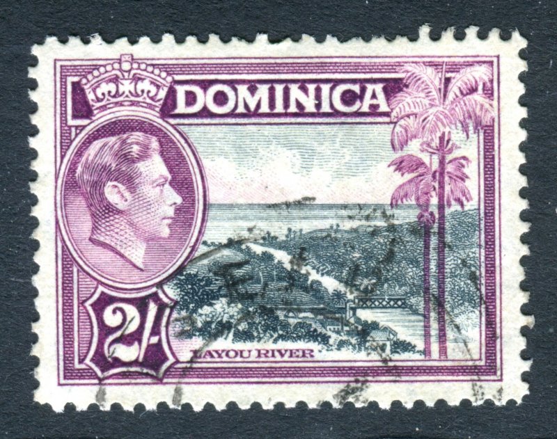 Dominica 1938 KGVI. 2s slate & purple. Used. SG106a.