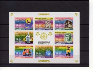 Chad 2005 Europa CEPT 50th.Anniv.Sheetlet Imperforated  Michel #2510/17