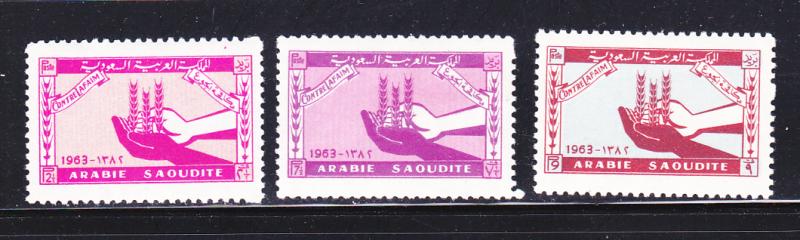 Saudi Arabia 274-276 Set MNH Hands Holding Wheat, FAO (B)