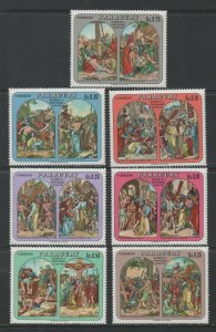 Thematic Stamps Others - PARAGUAY 1970 STATIONS OF THE CROSS 7v mint