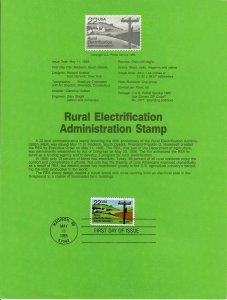 US SP693 Rural Electrification Administration Souvenir Page #2144