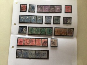 New South Wales used stamps on folded album page  A10129