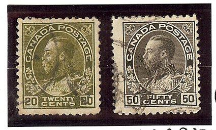Canada Used Collection Scott #119-120