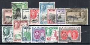 Nyasaland - Nyasaland Protectorate 1945 set SG 144-57 FU CDS