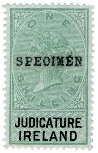 (I.B) QV Revenue : Judicature Ireland 1/- (1882) specimen