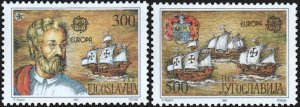 Yugoslavia #2154-2155  MNH - Europa Columbus & Ship (1992)