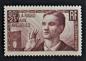 France #B79 MH 1938 Blind Man & Radio