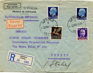 Italian Stamps Overprinted 'CRNA GORA' for use in Montenegro