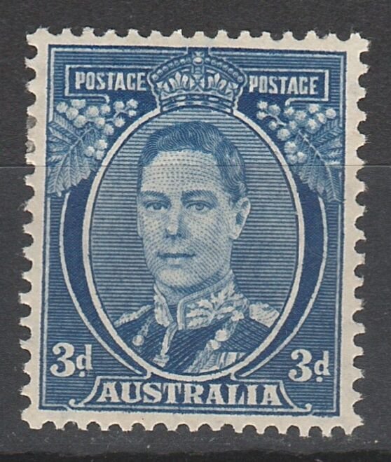 AUSTRALIA 1937 KGVI 3D BLUE DIE III
