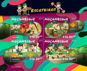 Mozambique 2019 MNH Scouting Stamps Girl Boy Scouts 4v M/S