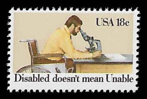 PCBstamps   US #1925 18c Disabled Persons, 1981, MNH, (16)