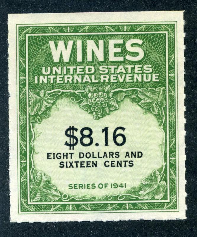 Scott RE203 - $8.16 - 1951-54 Wines - MNH - No Gum As Issued