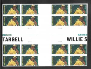 #4696A MNH Willie Stargell imperf Cross Gutter Plate Block 16 from Press Sheet