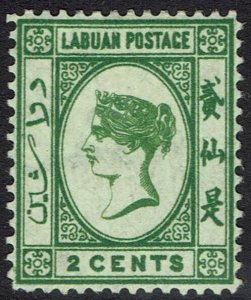 LABUAN 1883 QV 2C WMK CROWN CA