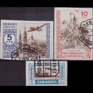 SPAIN-ZARAGOZA 1945 - Buildings 1-10p Used