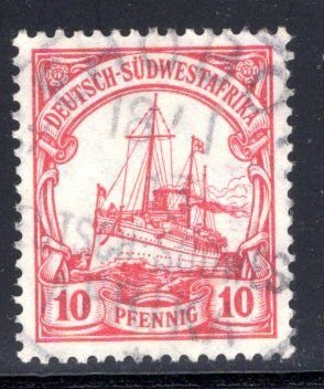 German South-West Africa (DSWA) #28, light Rehoboth CDS 18 Jan 1913, CV€5  E