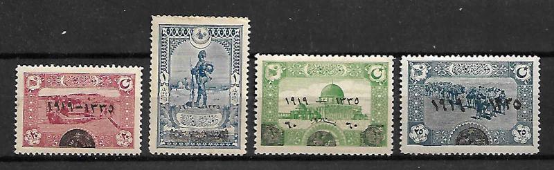 OTTOMAN TURKEY STAMPS, WWI, 1919 , SET COMPLETE, Sc.#583-586, MNH