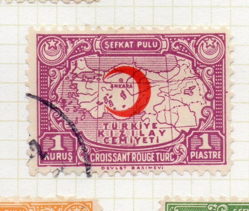 Turkey Crescent Issue Optd 1934 Issue Fine Used 1K. NW-270699