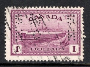 Canada O10-273 Perfin F-VF Used