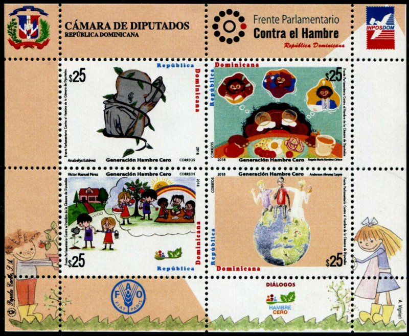 HERRICKSTAMP NEW ISSUES DOMINICAN REPUBLIC Sc.# 1641 Zero Hunger Generation