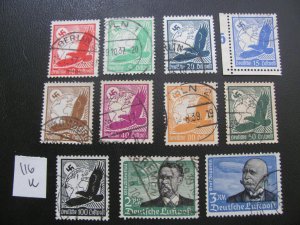 Germany 1934 USED  SC C46-C56 SET XF 95 EUROS (116)