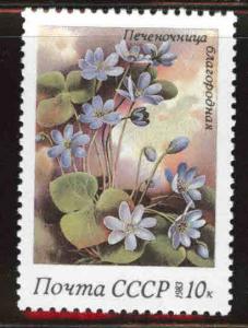 Russia Scott 5150 MNH**  1983 spring flower stamp