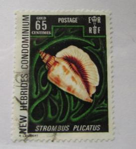 New Hebrides Condominium SC #162 SHELL used stamp