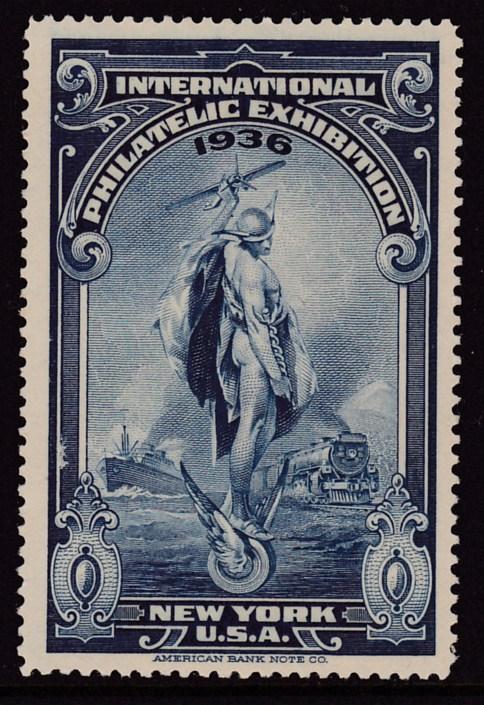 U.S. 1936 American Bank Note Company blue International Philatelic Expo VF/NH